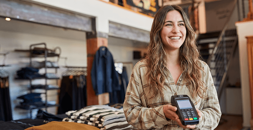 Comerciante con posnet